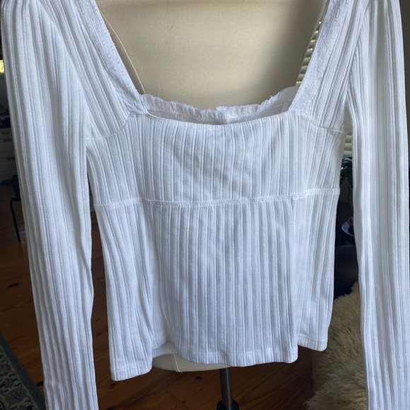 NWT Free People White Lace Button-Up Women's Top S - Picture 3 of 7